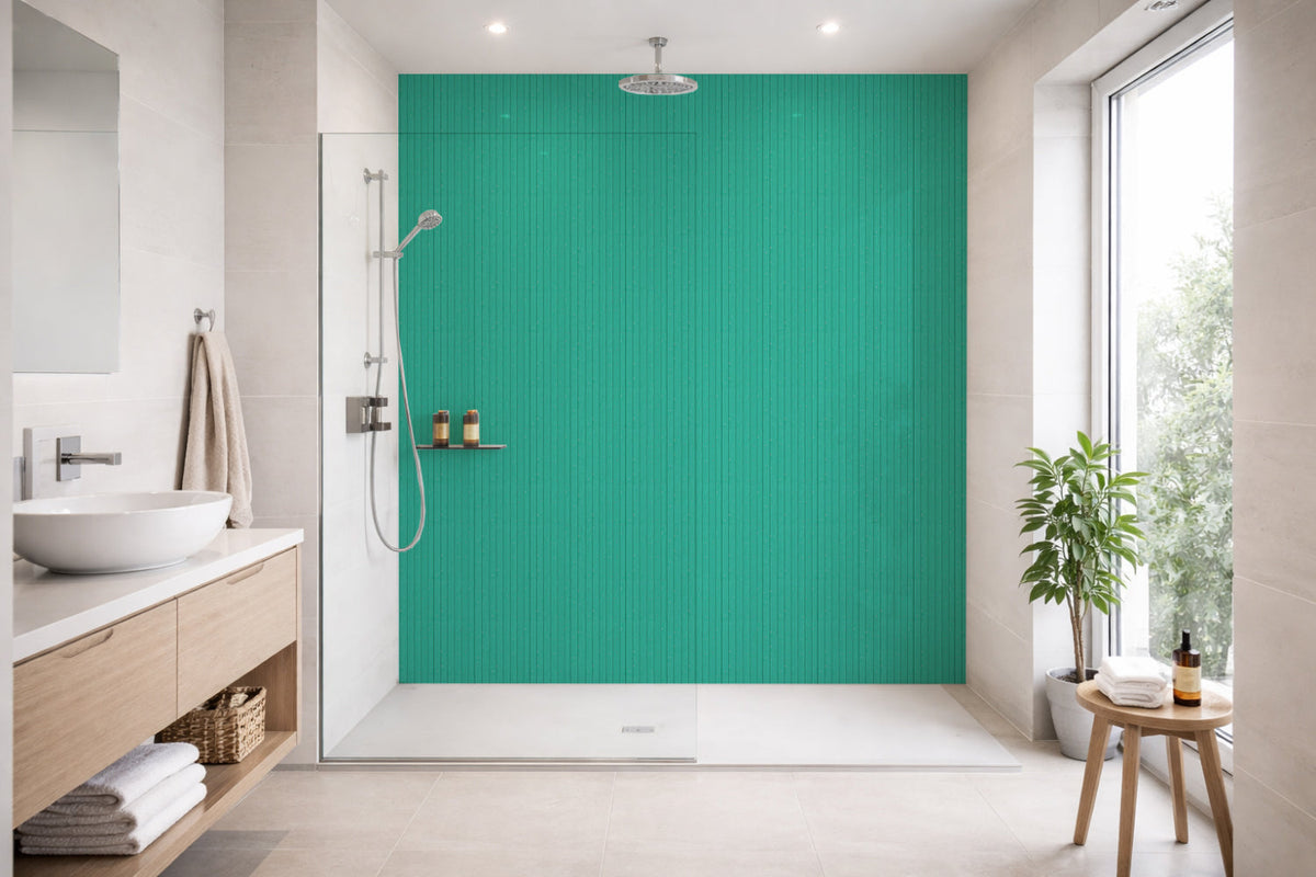 Toilettenrückwand Holzoptik