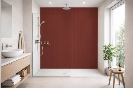 Toilettenrückwand Holzoptik