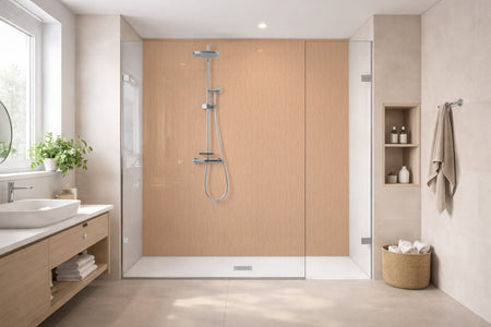 Toilettenrückwand Holzoptik