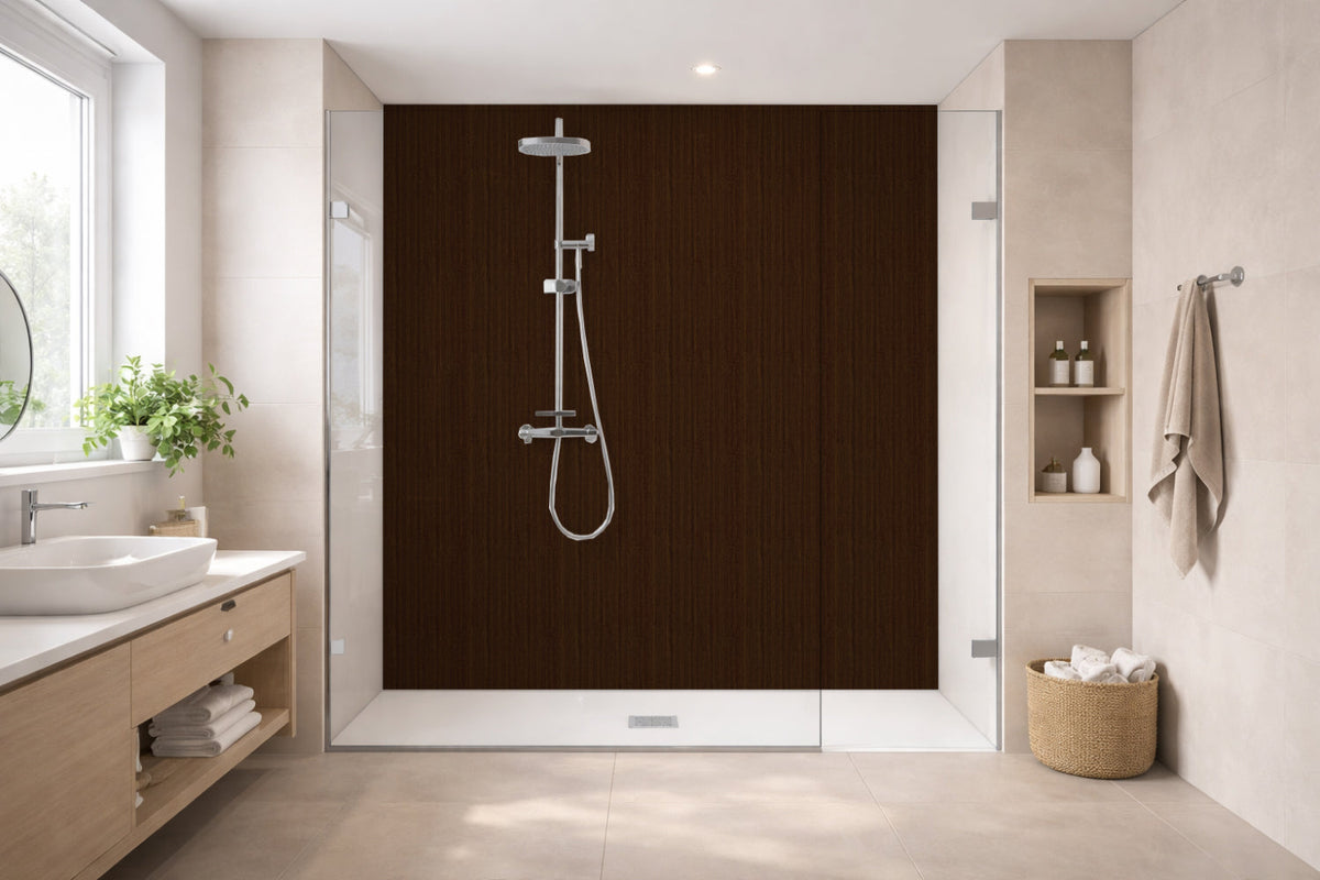 Toilettenrückwand Holzoptik