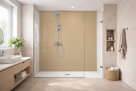 Toilettenrückwand Holzoptik