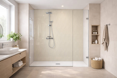 Toilettenrückwand Holzoptik