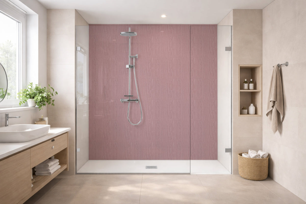Toilettenrückwand Holzoptik