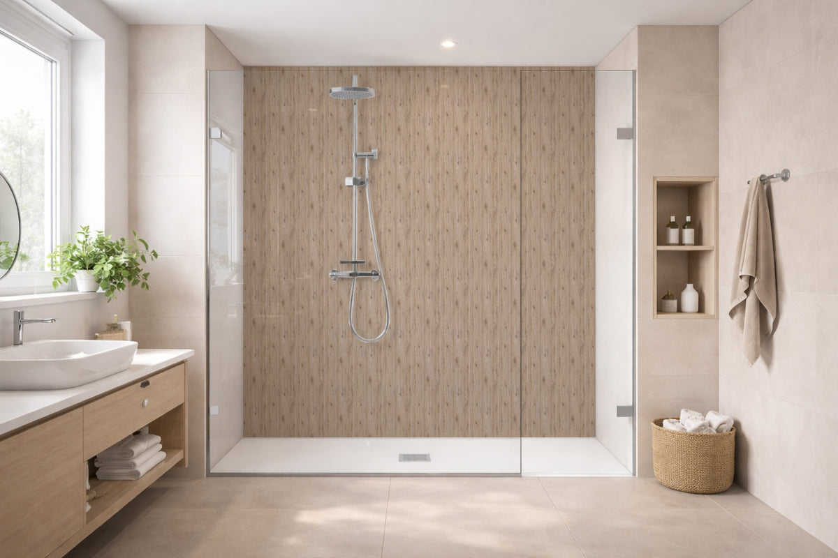 Toilettenrückwand Holzoptik