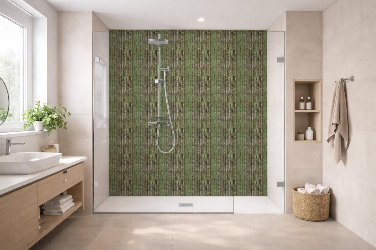 Toilettenrückwand Holzoptik