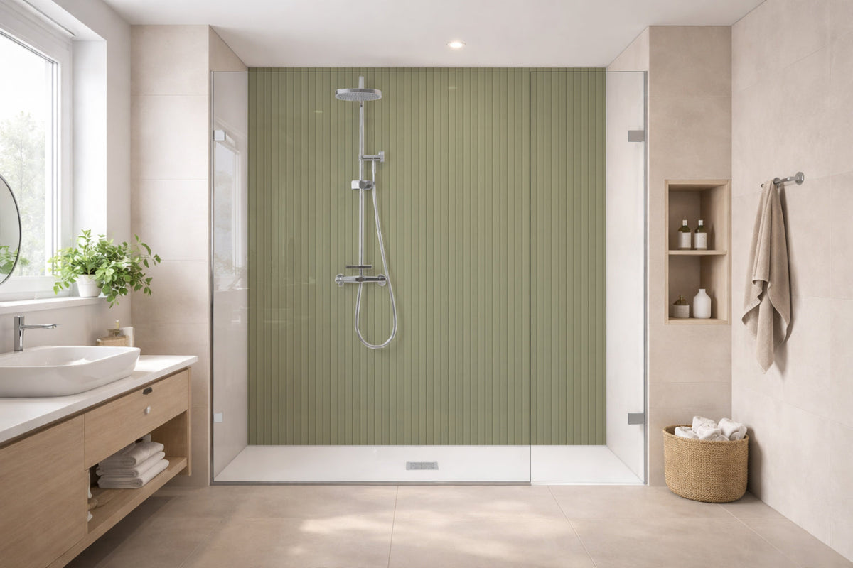 Toilettenrückwand Holzoptik