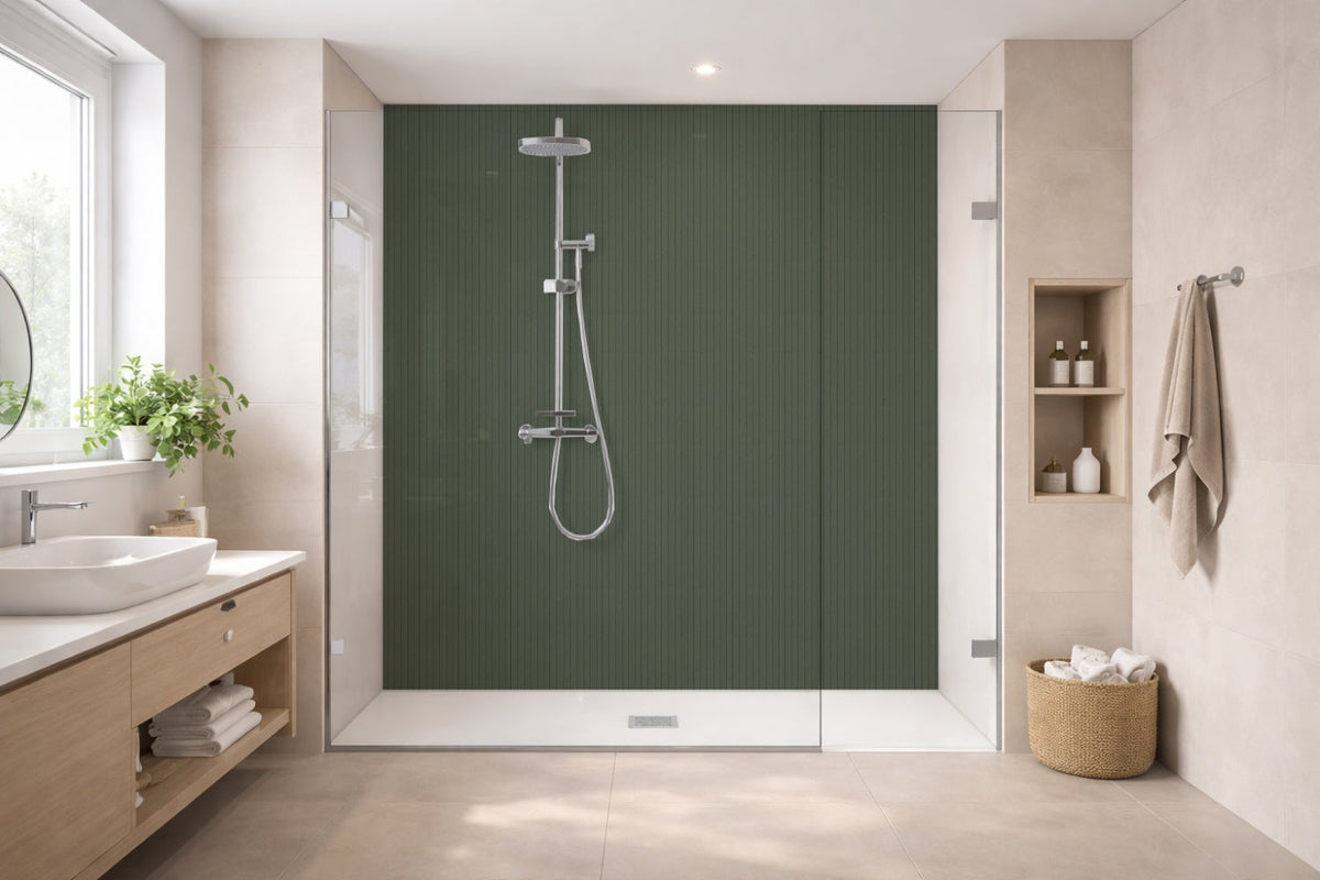 Toilettenrückwand Holzoptik