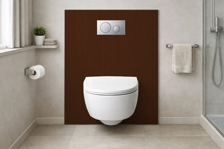 Toilettenrückwand Holzoptik