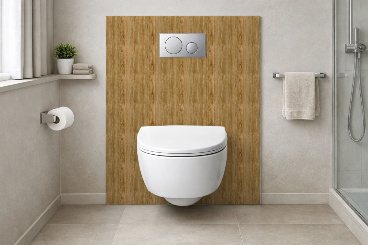 Toilettenrückwand Holzoptik