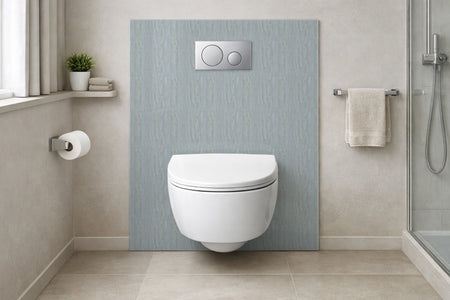 Toilettenrückwand Holzoptik