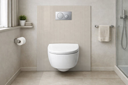 Toilettenrückwand Holzoptik