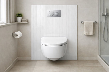 Toilettenrückwand Holzoptik