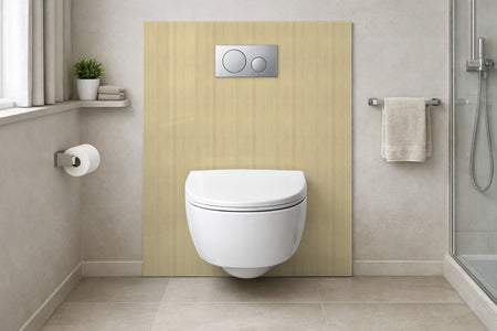 Toilettenrückwand Holzoptik