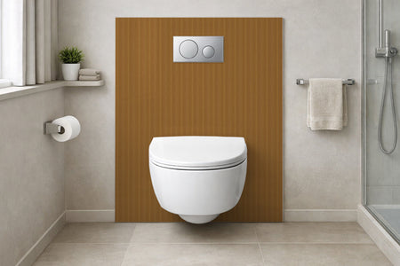 Toilettenrückwand Holzoptik