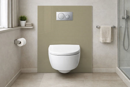 Toilettenrückwand Holzoptik
