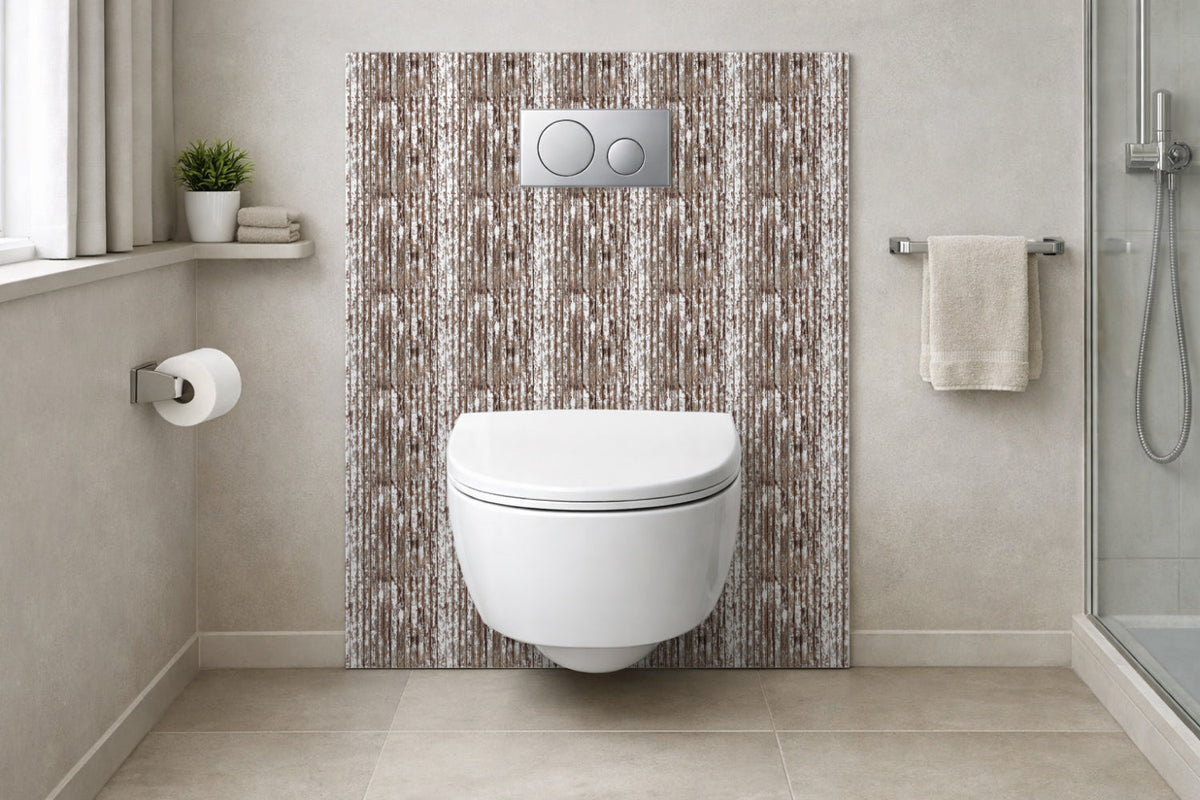 Toilettenrückwand Holzoptik