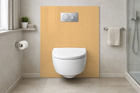 Toilettenrückwand Holzoptik