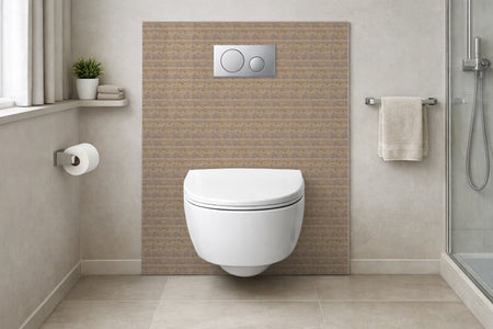 Toilettenrückwand Holzoptik