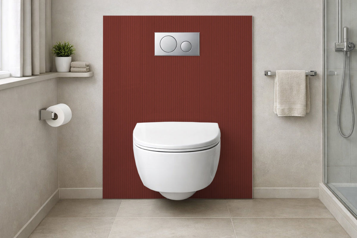 Toilettenrückwand Holzoptik