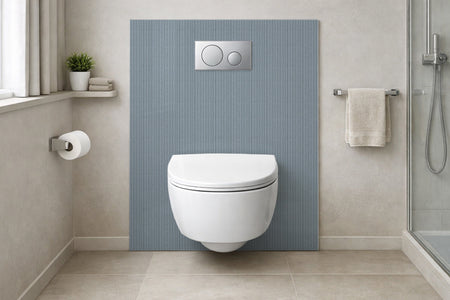 Toilettenrückwand Holzoptik