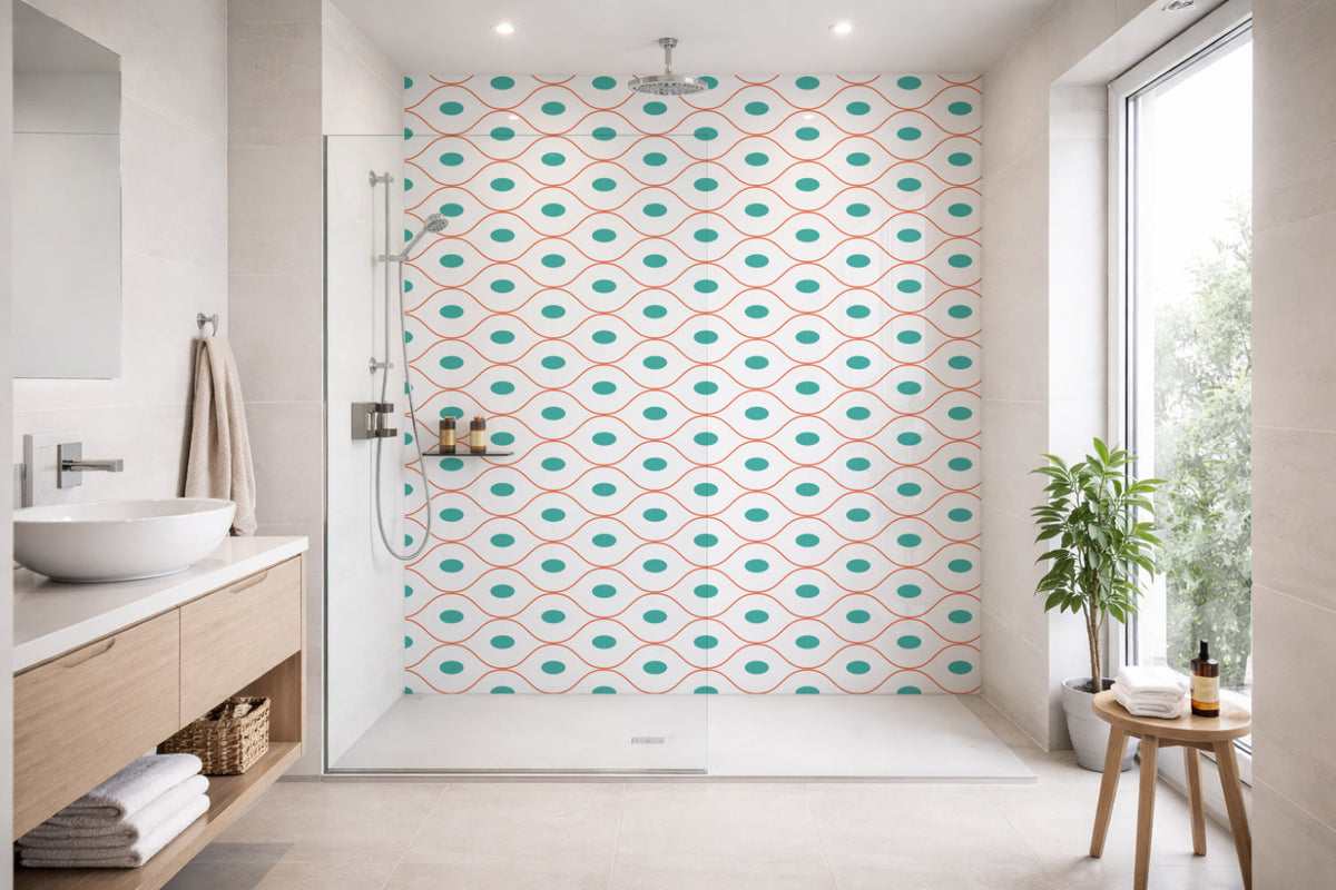 Toilettenrückwand Musteroptik