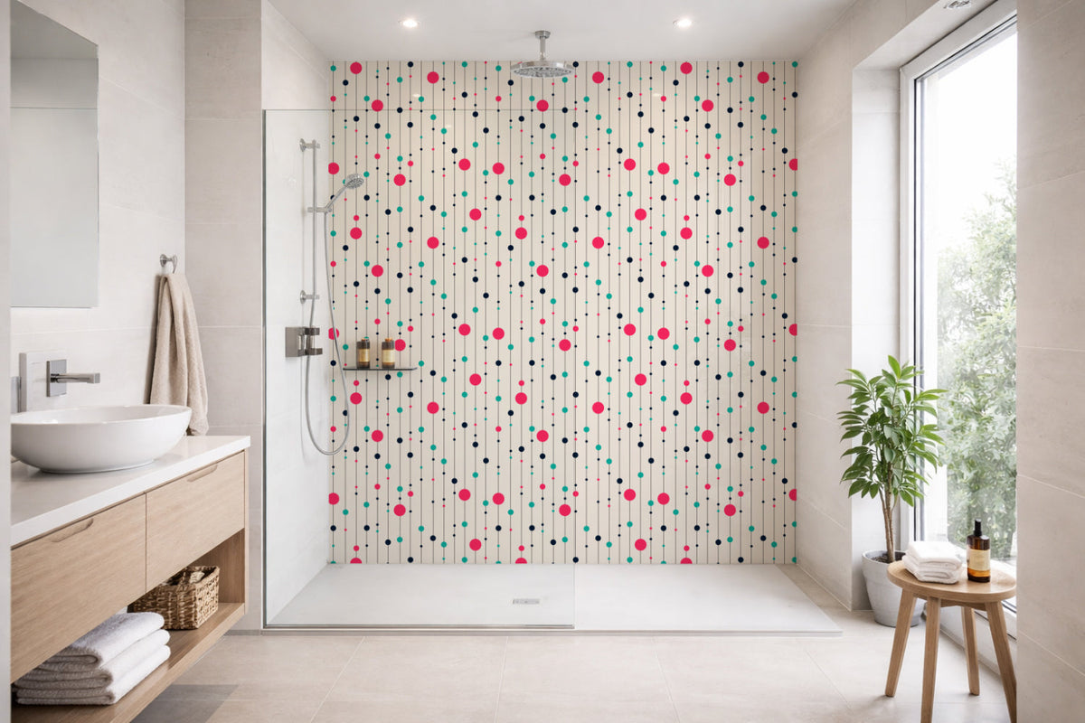 Toilettenrückwand Musteroptik