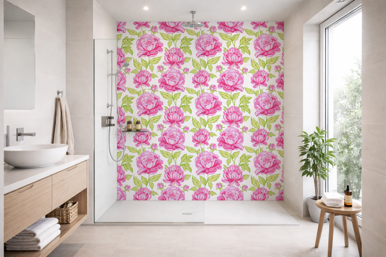 Toilettenrückwand Musteroptik