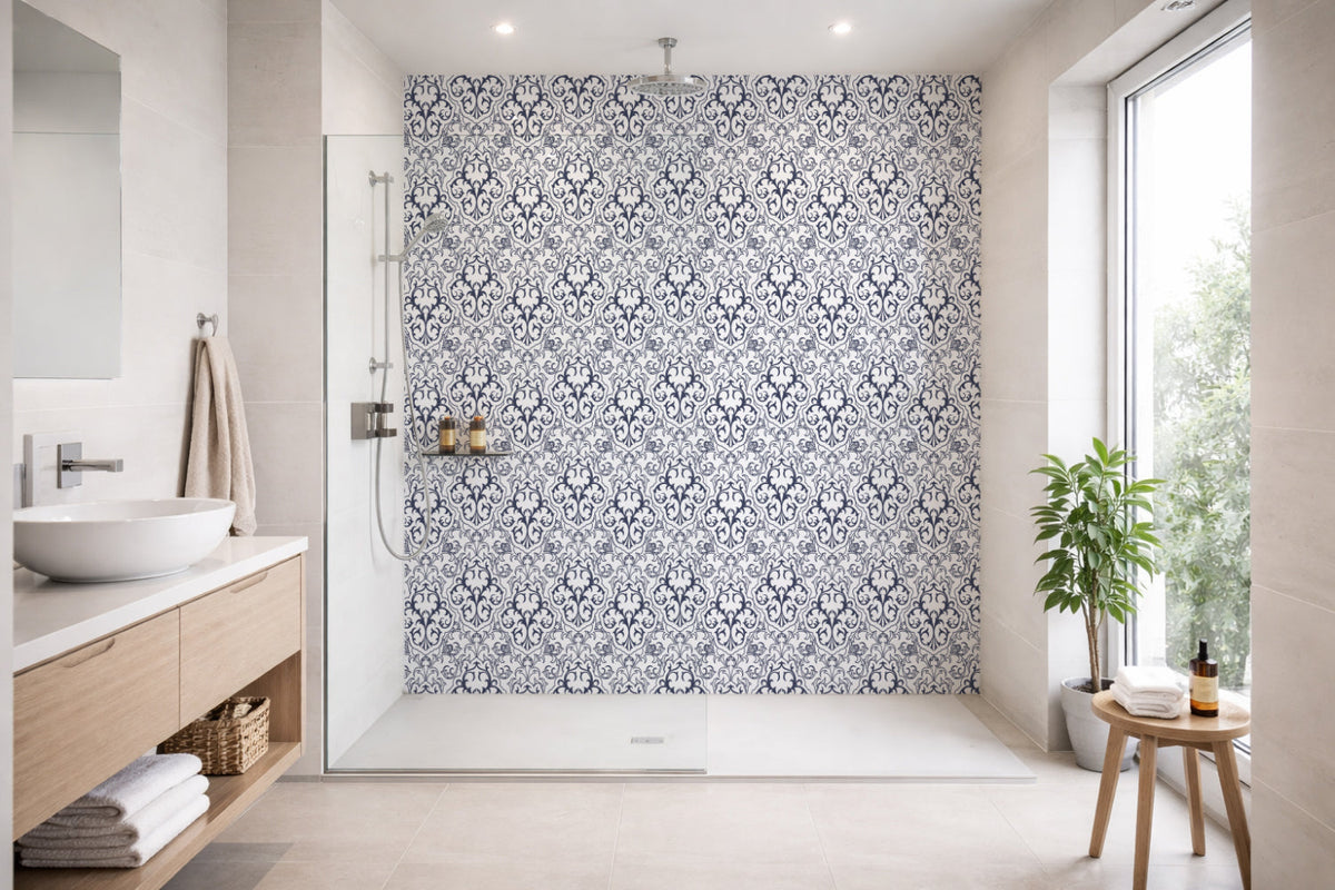 Toilettenrückwand Musteroptik