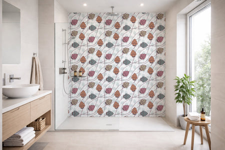 Toilettenrückwand Musteroptik