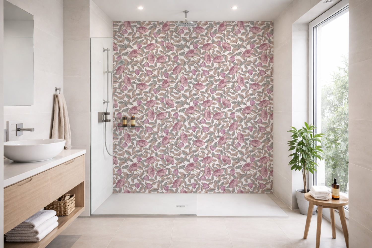 Toilettenrückwand Musteroptik