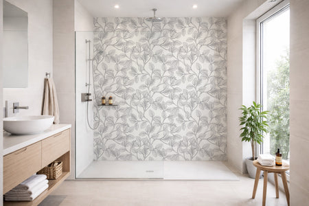 Toilettenrückwand Musteroptik