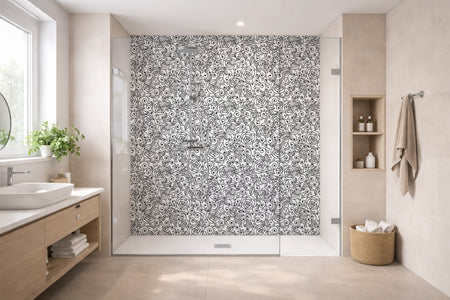 Toilettenrückwand Musteroptik
