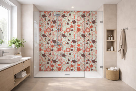 Toilettenrückwand Musteroptik