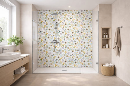 Toilettenrückwand Musteroptik