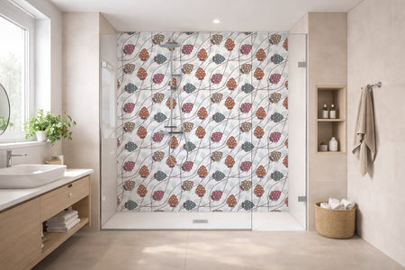 Toilettenrückwand Musteroptik