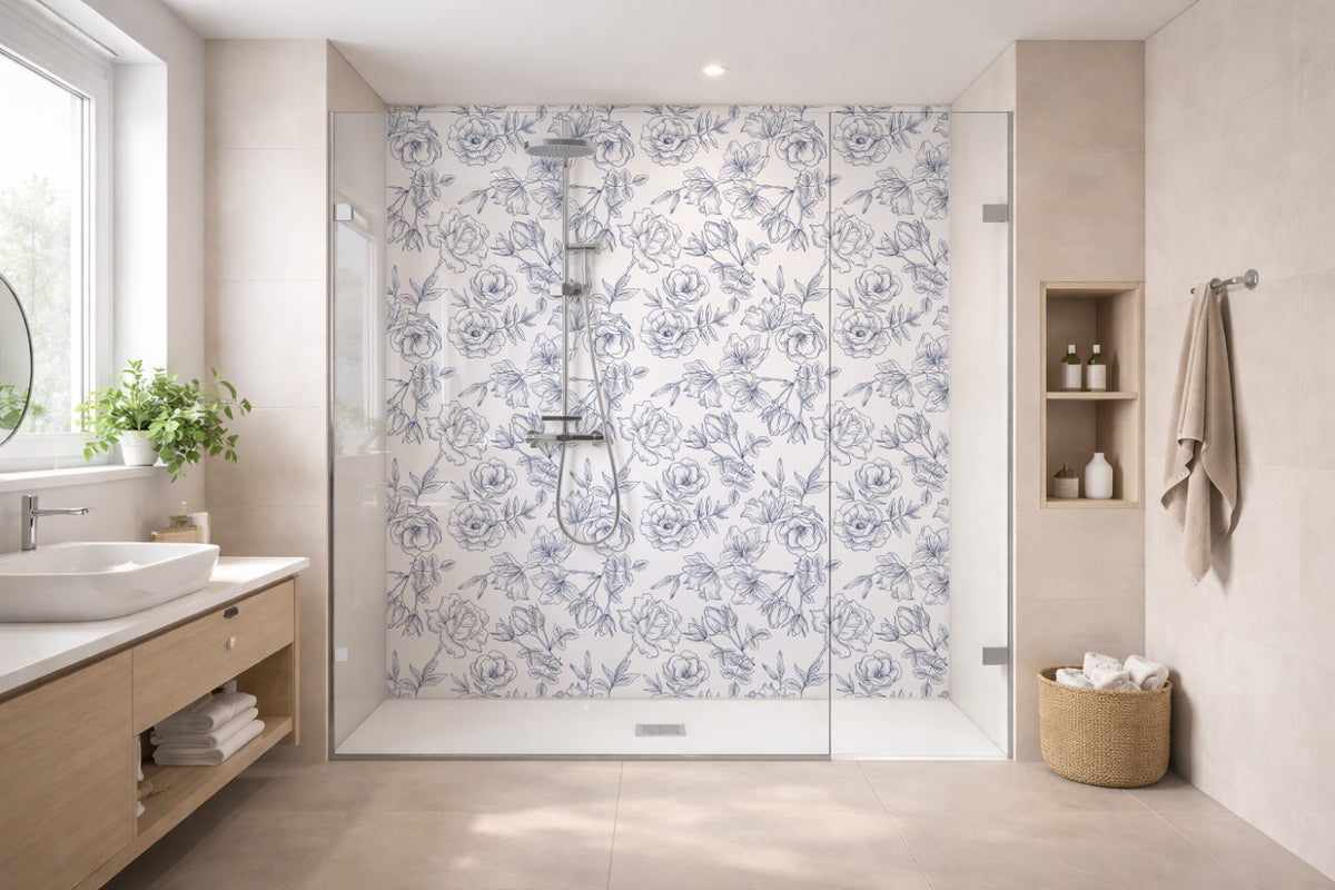 Toilettenrückwand Musteroptik