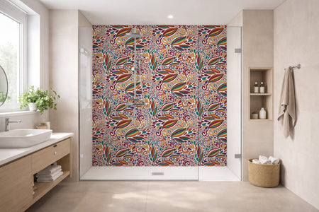 Toilettenrückwand Musteroptik