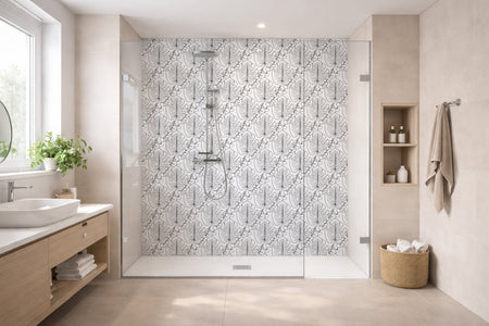Toilettenrückwand Musteroptik