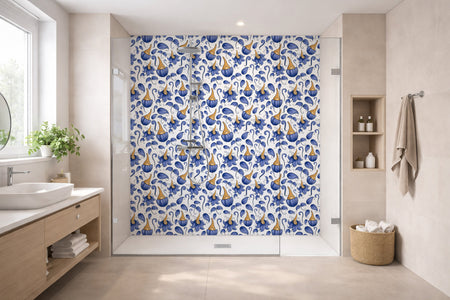 Toilettenrückwand Musteroptik