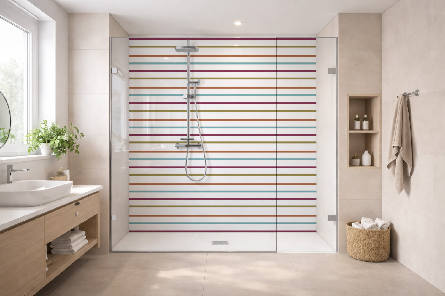 Toilettenrückwand Musteroptik