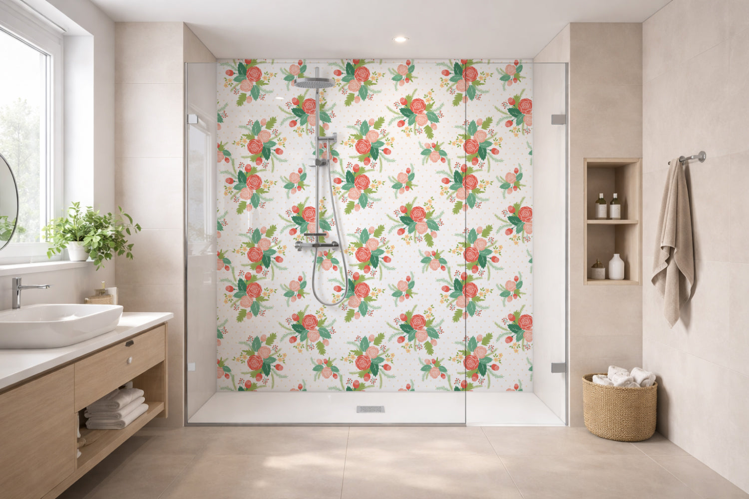 Toilettenrückwand Musteroptik