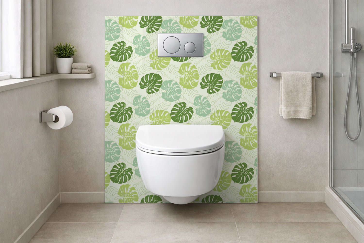 Toilettenrückwand Musteroptik