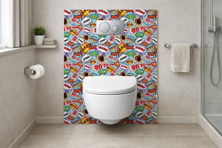 Toilettenrückwand Musteroptik
