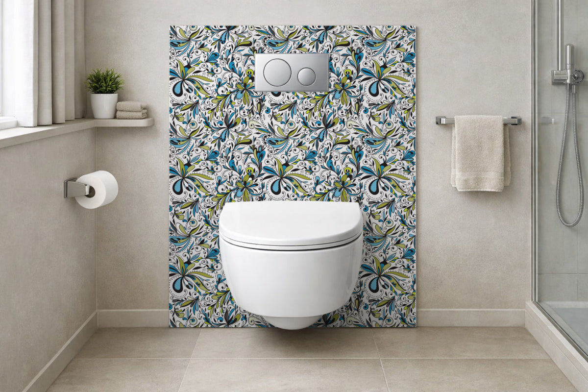 Toilettenrückwand Musteroptik