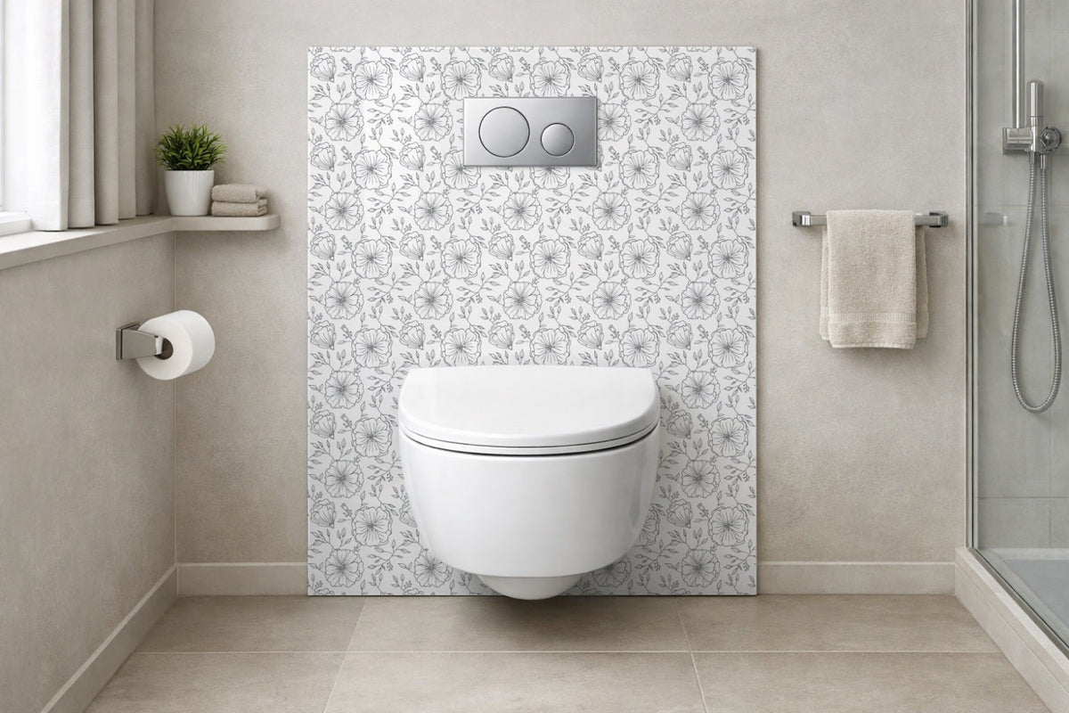 Toilettenrückwand Musteroptik