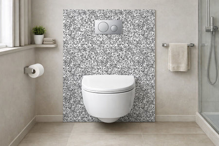 Toilettenrückwand Musteroptik