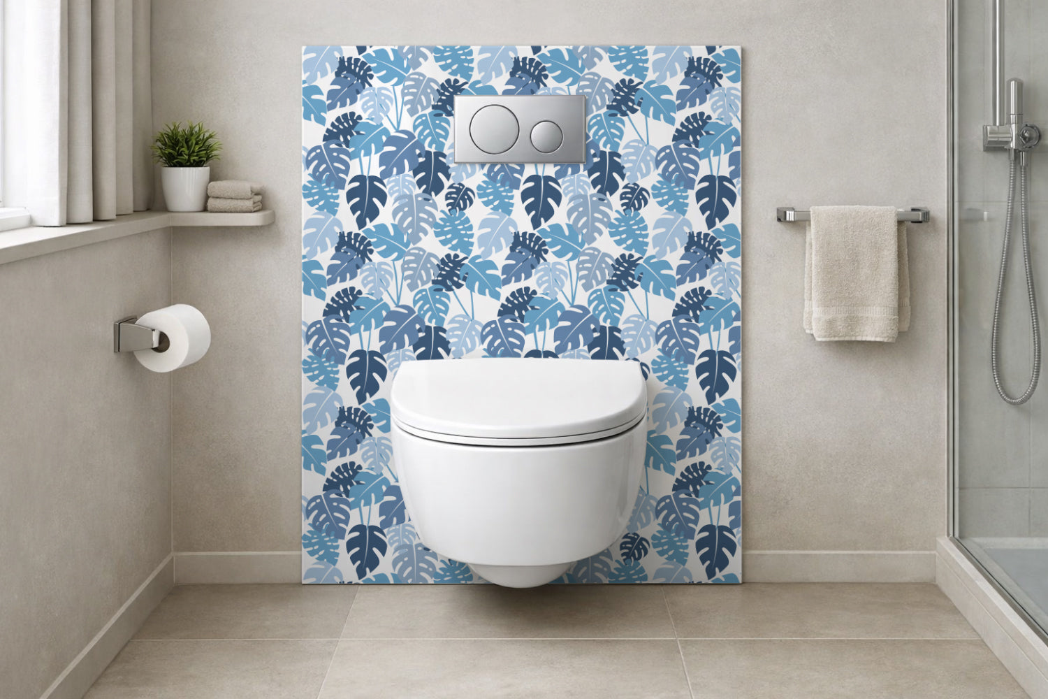 Toilettenrückwand Musteroptik