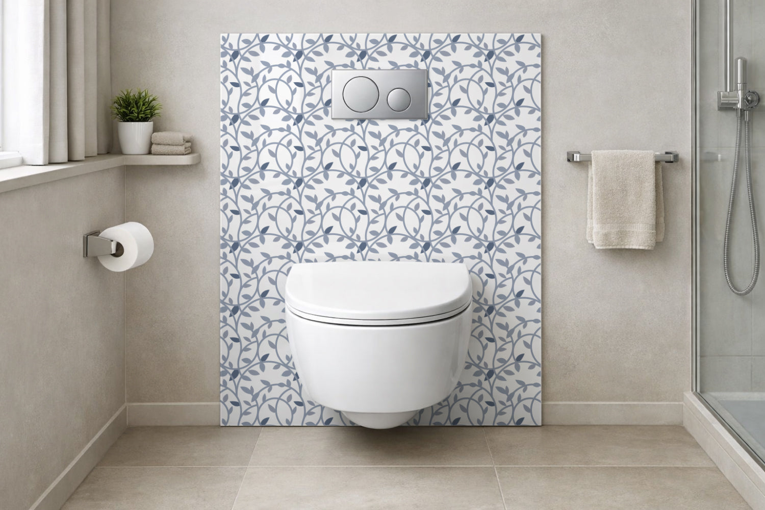 Toilettenrückwand Musteroptik