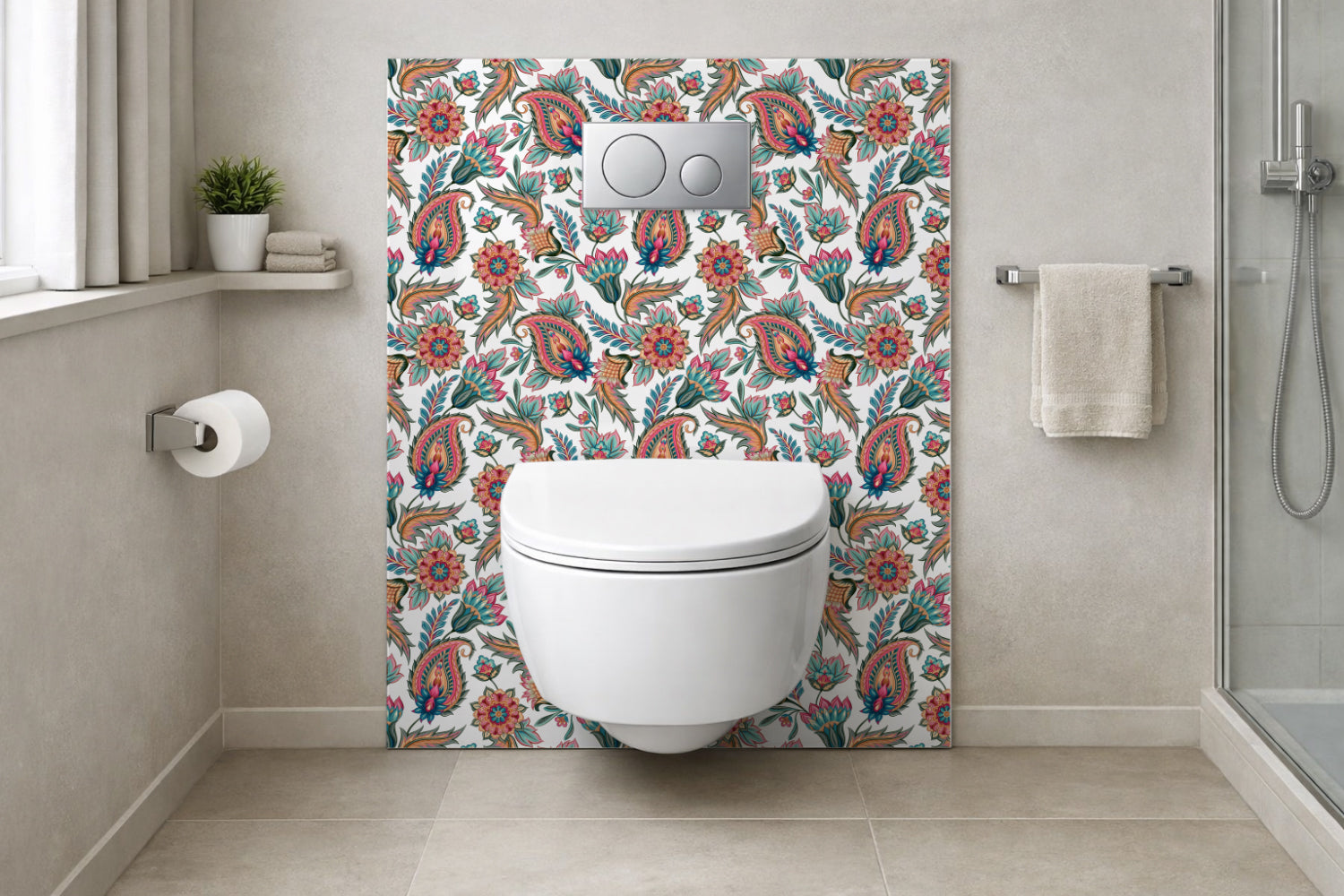 Toilettenrückwand Musteroptik