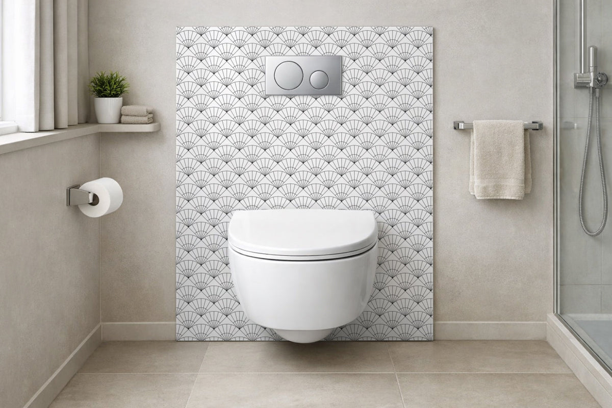 Toilettenrückwand Musteroptik